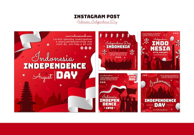 Template per la celebrazione della Giornata dell'Indipendenza dell'Indonesia