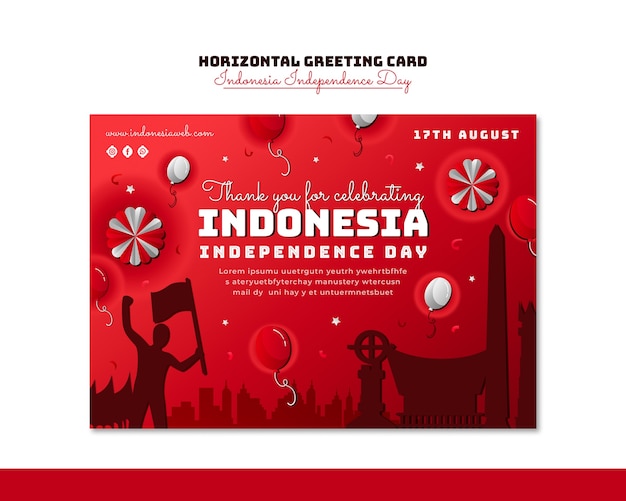 Template per la celebrazione della Giornata dell'Indipendenza dell'Indonesia