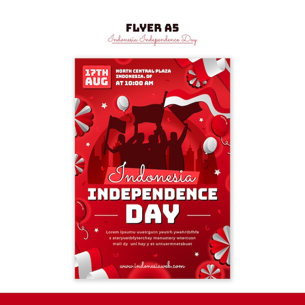 Template per la celebrazione della Giornata dell'Indipendenza dell'Indonesia