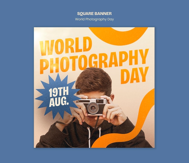 Template per la celebrazione della Giornata Mondiale della Fotografia