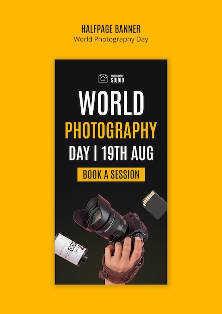 Template per la celebrazione della Giornata Mondiale della Fotografia