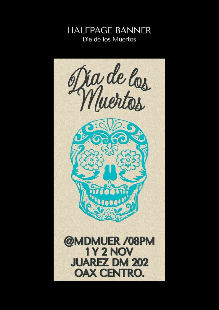 PSD template per la celebrazione di dia de los muertos