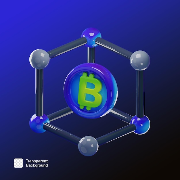 Template PNG de l'icône 3D sombre de la monnaie cryptographique Cripsy
