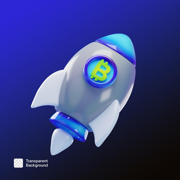 PSD template png del icono 3d de la moneda criptográfica cripsy