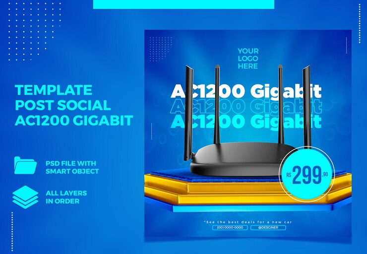 TEMPLATE POST DESIGN 3D ROUTER OFERTA PARA COMPOSIÇÃO