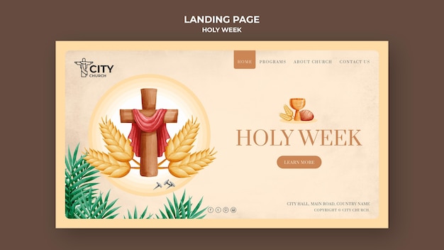 PSD template web para a semana santa