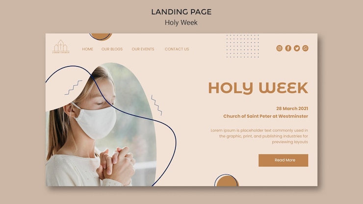 PSD template web para a semana santa