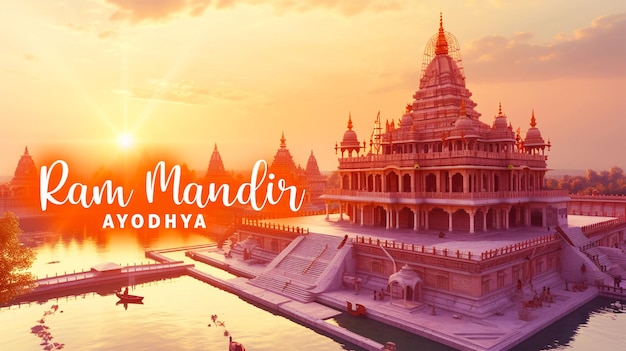 PSD le temple ram mandir à ayodhya, lieu de naissance du seigneur rama