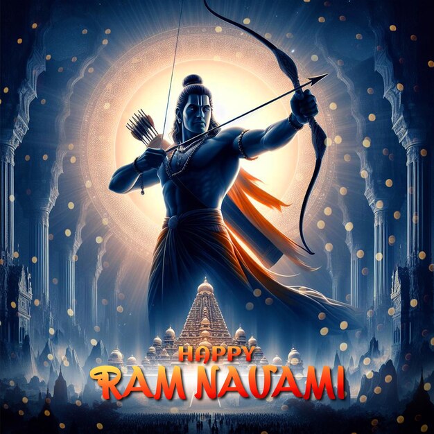 PSD le temple de ram navami psd