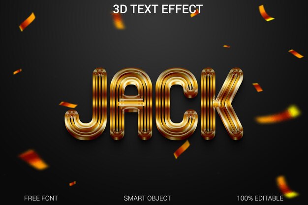 Templeta de efectos de texto Jack 3D