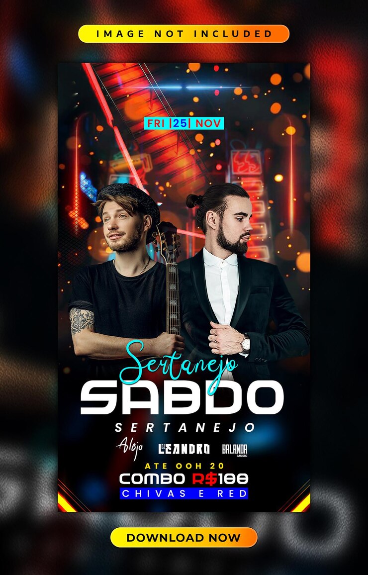 PSD templete du parti des médias sociaux de sertanejo sabdo