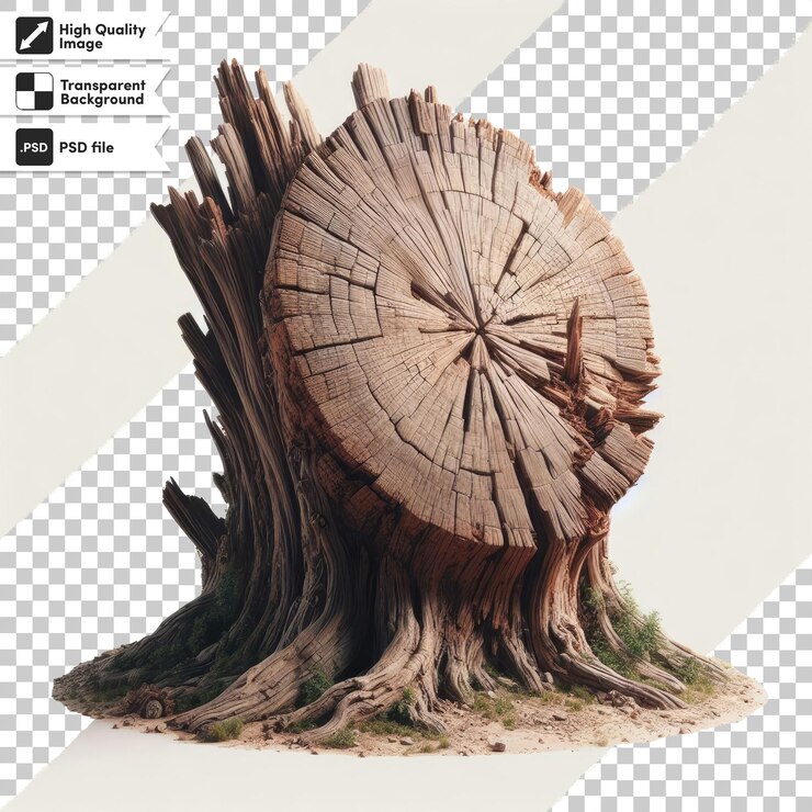 PSD templo de árbol psd en fondo transparente con capa de máscara editable