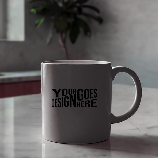 TEMPLO DE MOCKUP PSD EDITÁVEL GRATUITO de mug branco e escuro para publicidade
