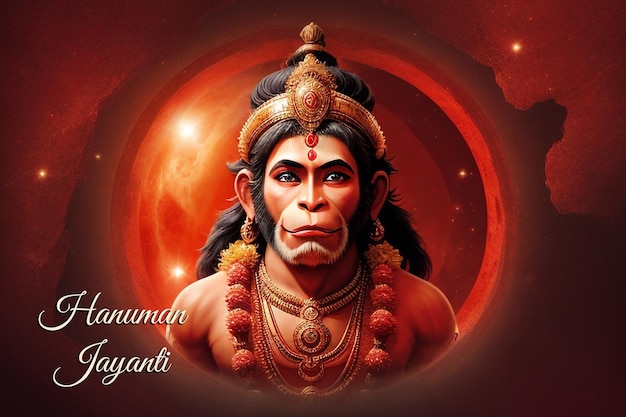 PSD templo de diseño creativo de hanuman jayanti