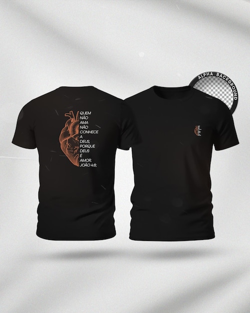 TEMPLO DE DISEÑO MOCKUP de la camisa del evangelio totalmente editable para PSD