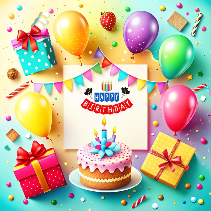PSD templo de fondo o pancarta de felicitaciones de cumpleaños