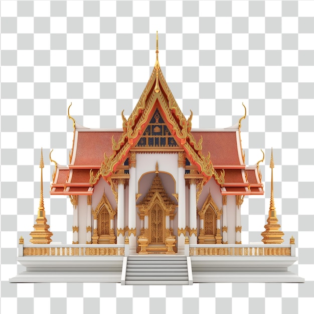PSD el templo de psd tailandia en un fondo transparente