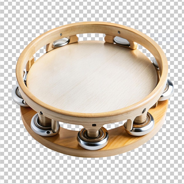 PSD tempo-tambourine auf durchsichtigem hintergrund