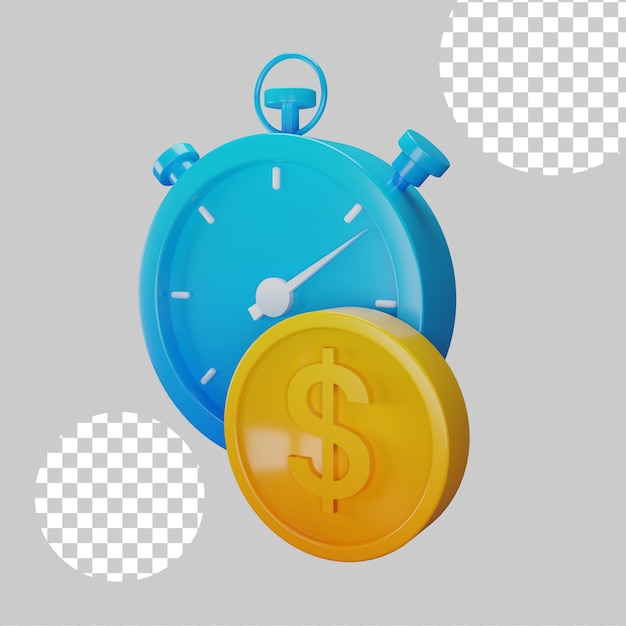 Le Temps C'est De L'argent Concept Illustration 3d