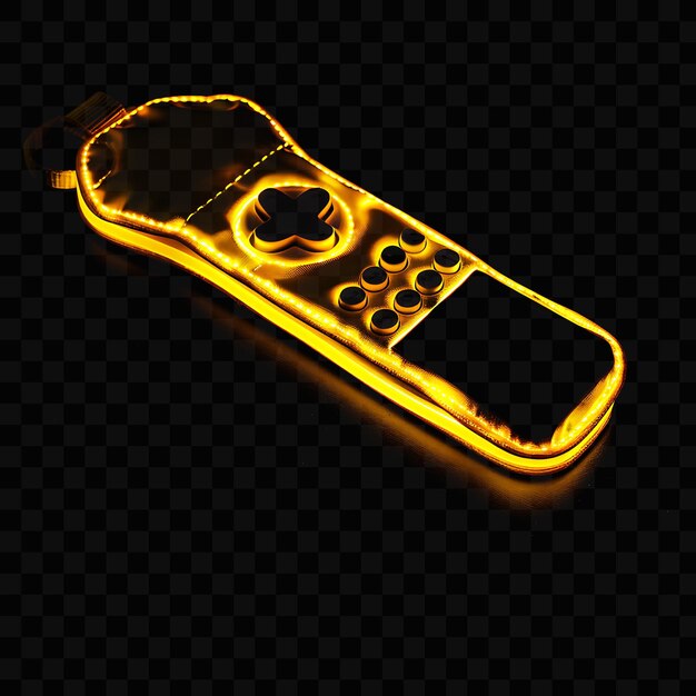 PSD tenant de télécommande avec sangle velcro fabriqué avec un objet brillant en polypropyle y2k neon art design