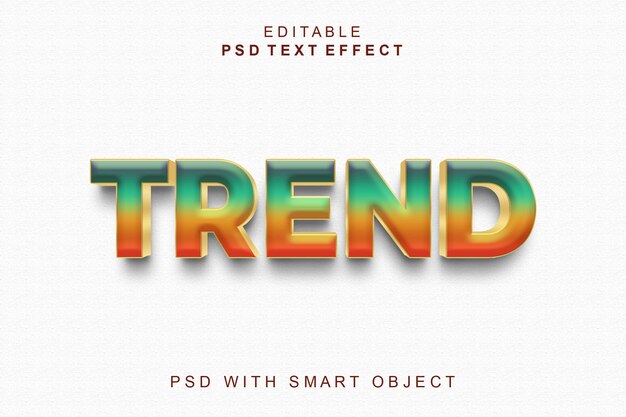TENDANCE EFFET TEXTE 3D