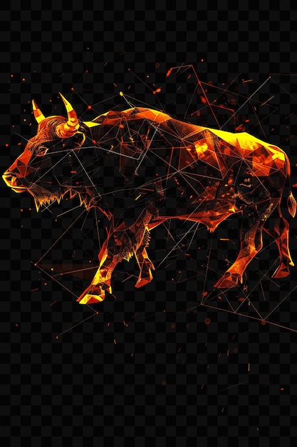 PSD tendances du marché taureau et de l'ours psd avec des formes géométriques abstraites b arrière-plan du marché boursier lumineux