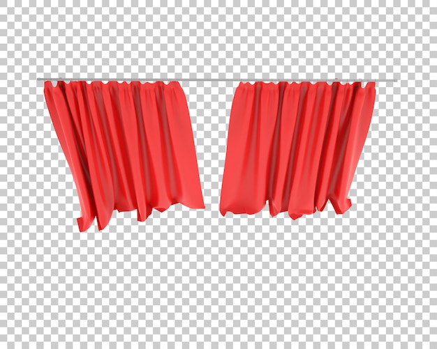 Tende isolate su sfondo trasparente illustrazione rendering 3d