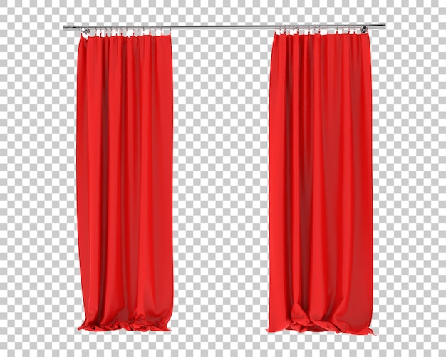 Tende isolate su sfondo trasparente illustrazione rendering 3d