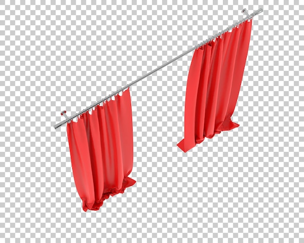 Tende isolate su sfondo trasparente illustrazione rendering 3d