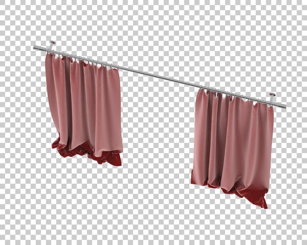Tende isolate su sfondo trasparente illustrazione rendering 3d