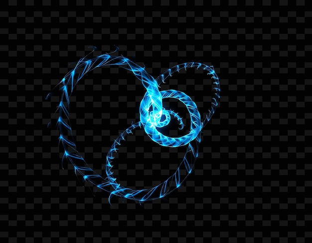 Tendriles helicoidales de sacacorchos de rayos X de cian e índigo Twist y Spi Y2K Texturador de luz inspirado en neón