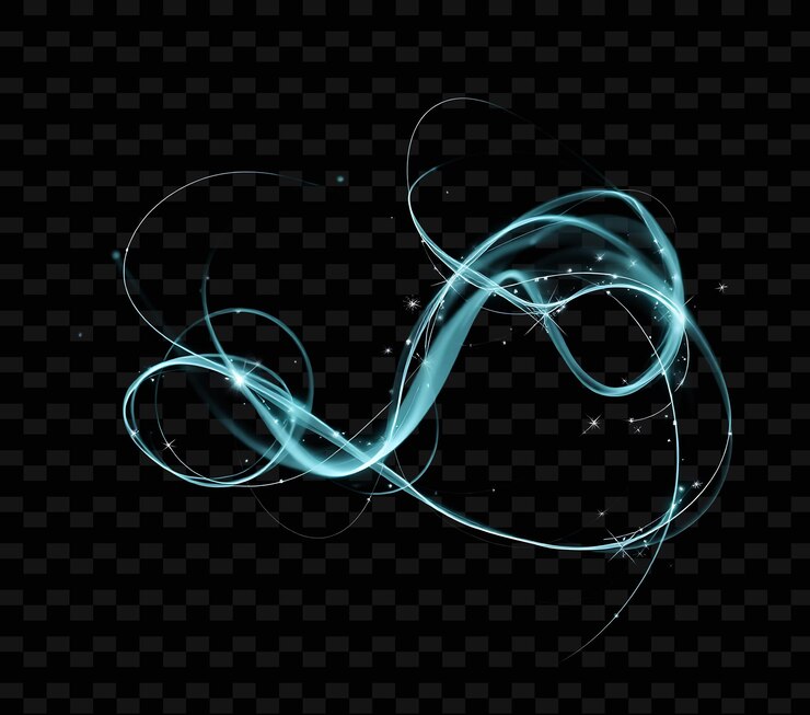 PSD tendrils aériens gossamer comme des brins de teinte turquoise pâle lumière png lumière étincelante texturet