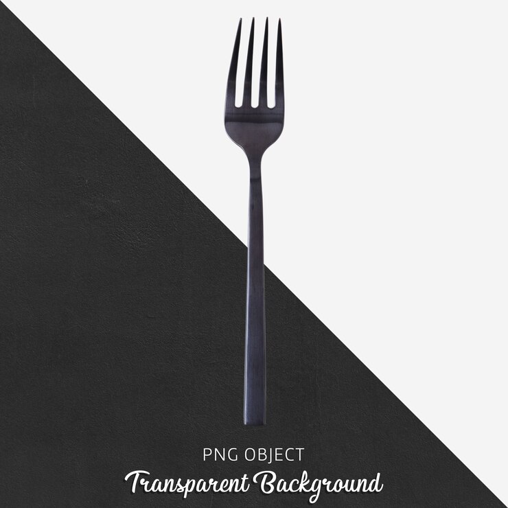 PSD tenedor de comida negro
