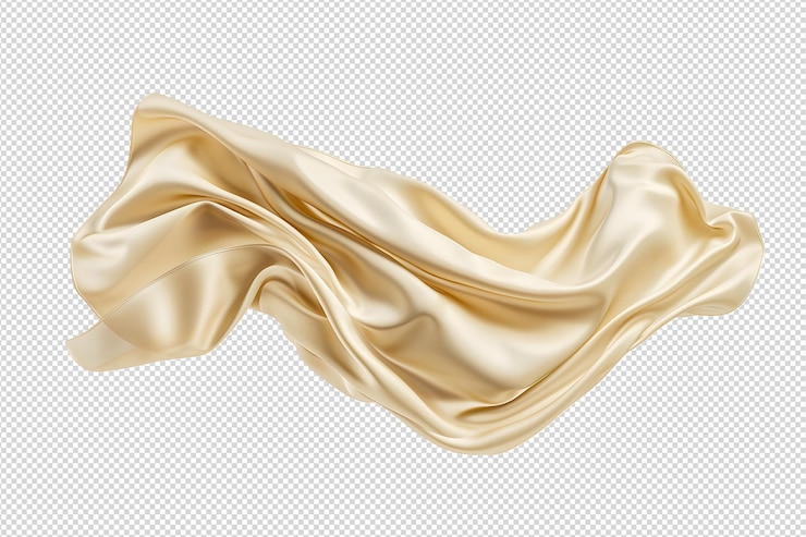 PSD teneur en satin crème sur blanc