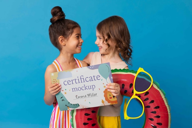 PSD tenir une maquette de certificat pour enfants
