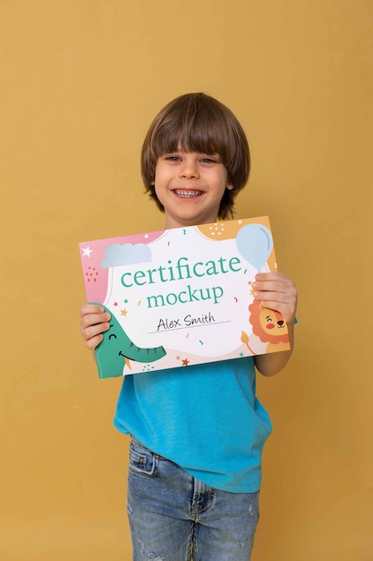 PSD tenir une maquette de certificat pour enfants