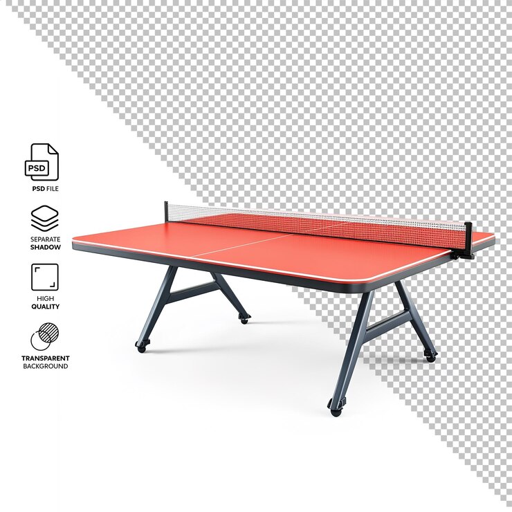 PSD tênis de mesa isolado sem fundo