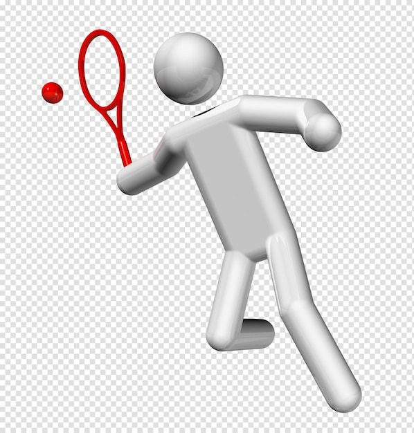 PSD tennis 3d-symbol