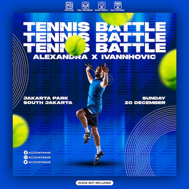 Tennis-kampf-poster-design