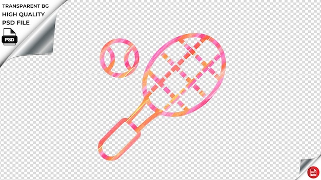 PSD tennis rose orange rouge à rayures psd transparent