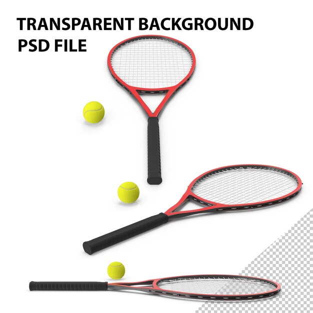 PSD tennisschläger und ball png