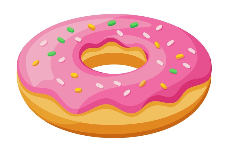 PSD la tentación de la rosquilla suave, esponjosa y dulcemente helada