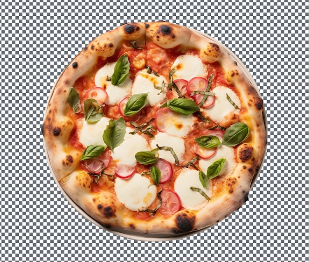 PSD la tentadora pizza napolitana ocupa el centro del escenario aislada sobre un fondo transparente
