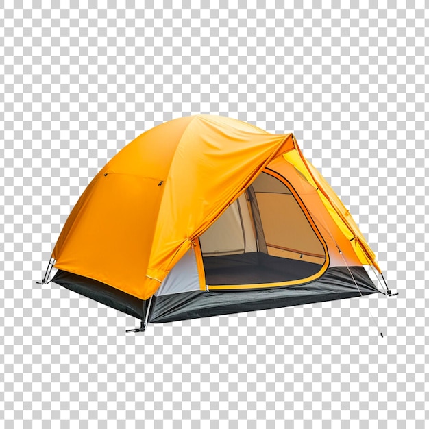 PSD une tente de camping sur un fond transparent