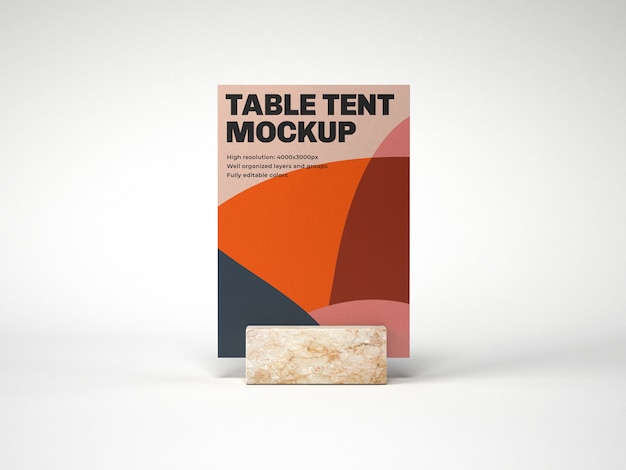 Tente De Table Avec Maquette De Support En Marbre