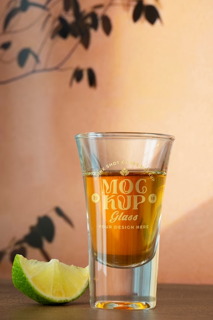 PSD tequila-schuss-glas-mockup