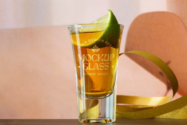 PSD tequila-schuss-glas-mockup