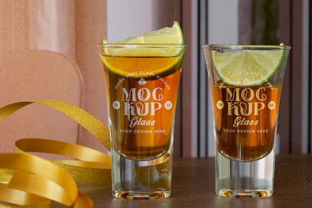 PSD tequila-schuss-glas-mockup