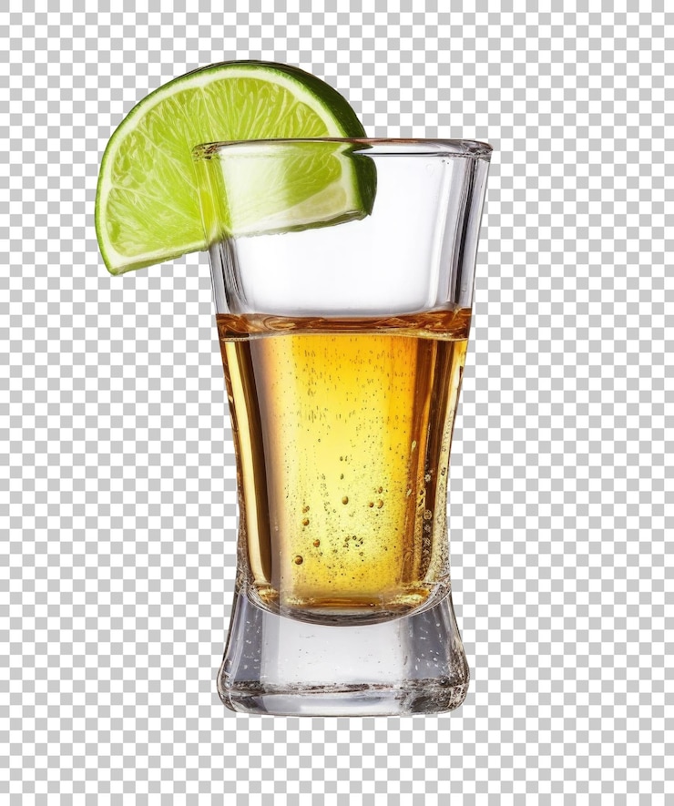Tequila Shot Isolated on Transparent Background
