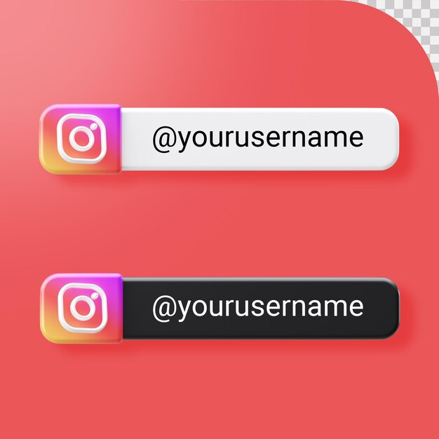 Terceiro banner inferior do instagram 3d